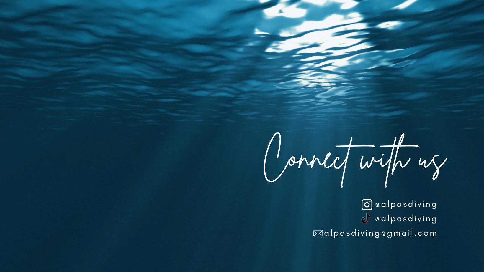 Freediver beneath the surface of the sea